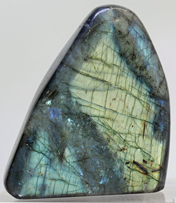 Hovedbilde Labradoritt/spektrolitt, helslipt (labradorite, spectrolite)