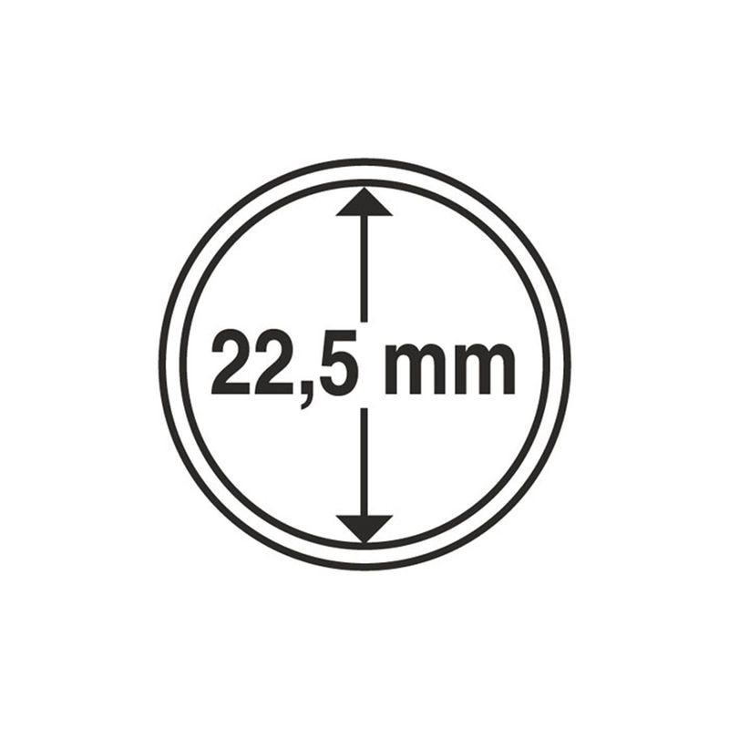 22,5 mm, myntkapsler, 10 stk