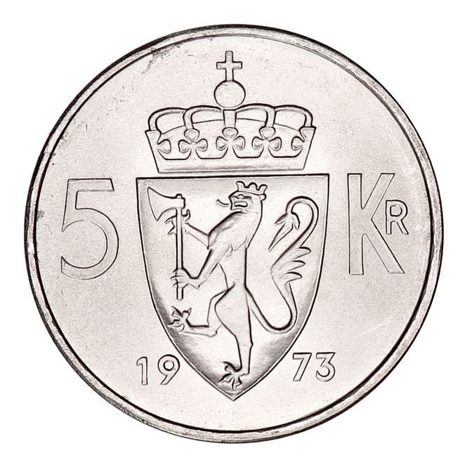 Hovedbilde 5 kroner 1973 Kv. 0