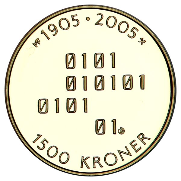 Hovedbilde SPOT +5%, 1500 kr 2005, 15,55 g rent gull, proof