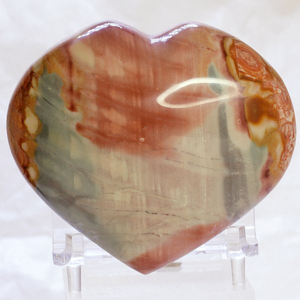 Hovedbilde Flerfarget jaspis, hjerte, fra Madagaskar