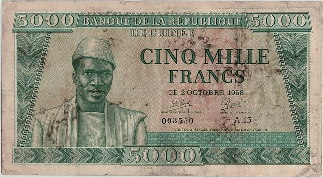 Hovedbilde Guinea, 5000 francs 1958