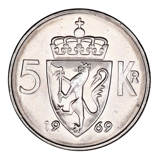 Hovedbilde 5 kroner 1969 Kv. 0