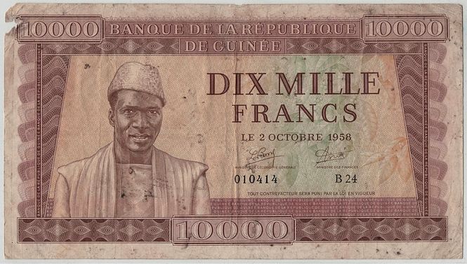 Hovedbilde Guinea, 10000 francs 1958