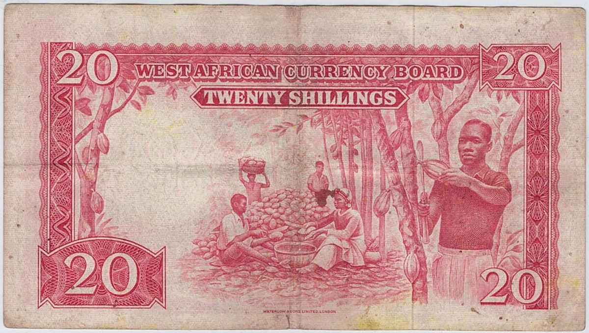 British West Africa, 20 shillings 1953