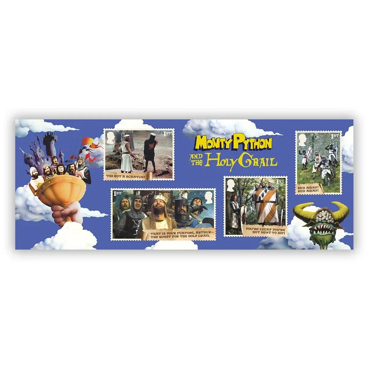 Monty Python and the Holy Grail: 4 ulike frimerker 