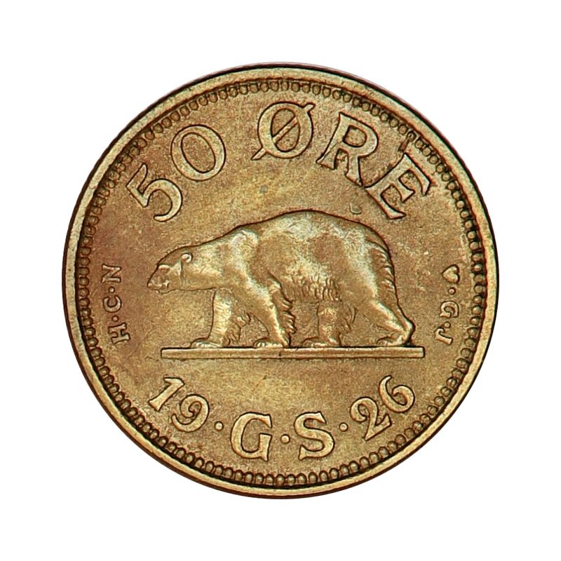 Grønland, 50 øre 1926, kv. 01