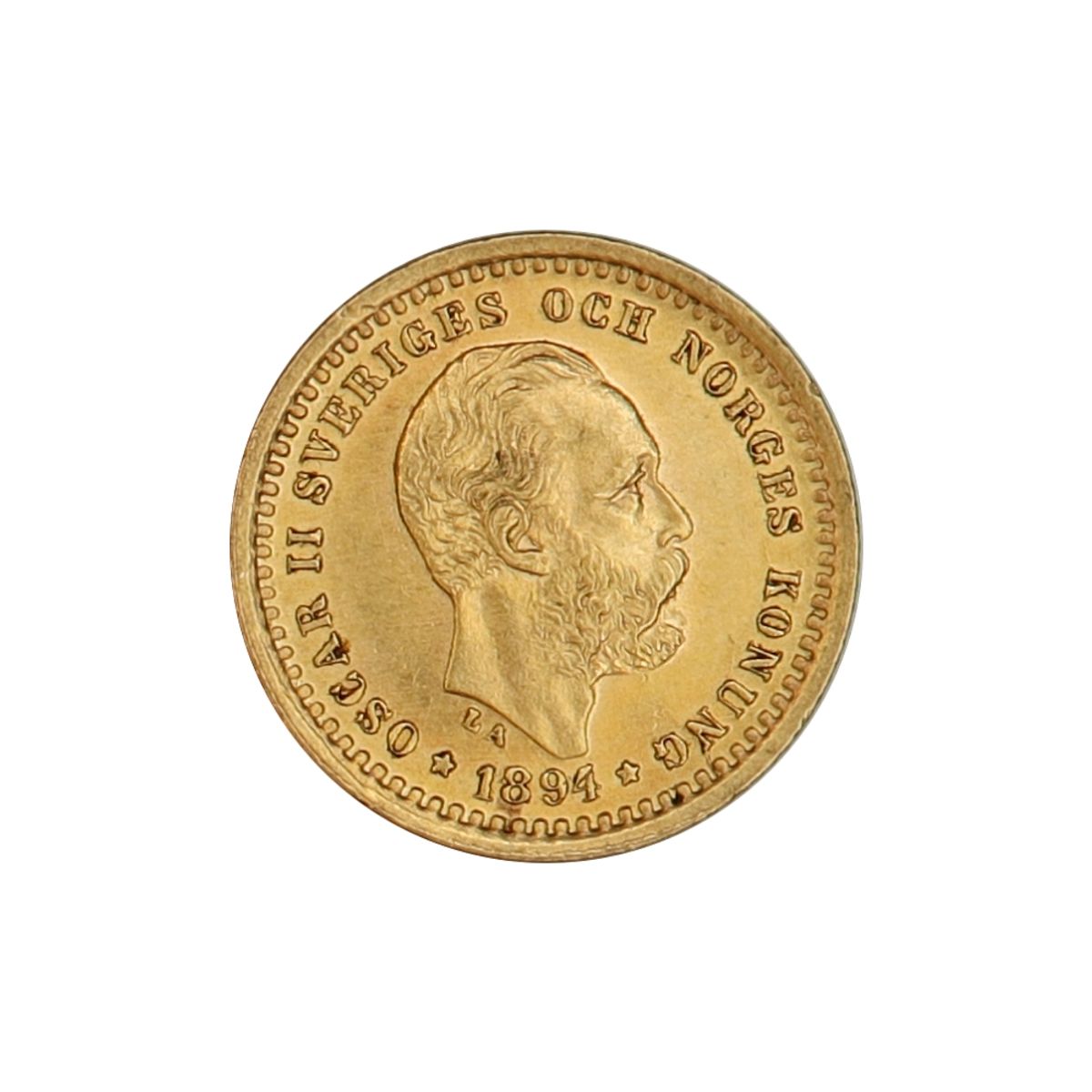 Sverige, 5 kronor 1894, anhengt, 2,01 gram gull
