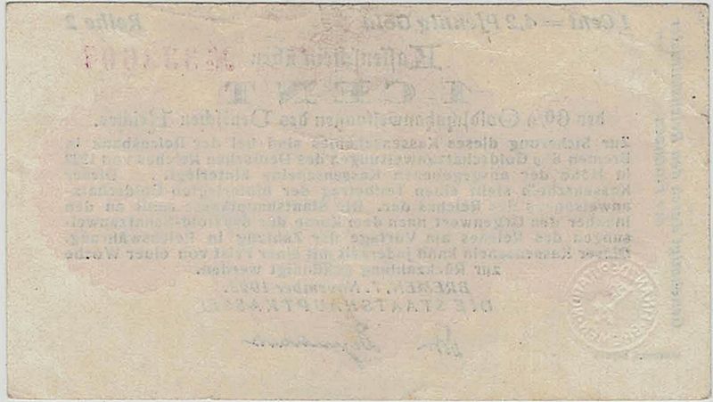 Bremen, 1 cent 1923