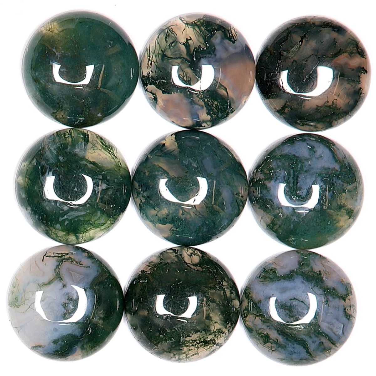 Cabochon, moseagat, 16 mm
