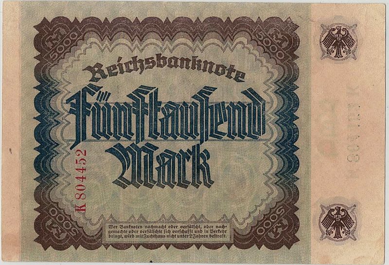 Tyskland, 5000 mark 1922, Spinelli
