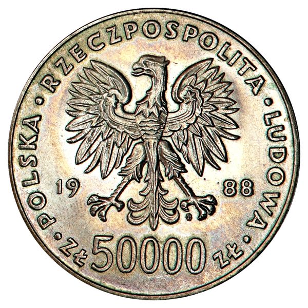 Hovedbilde Polen, Piłsudski, 50 000 zl 1988