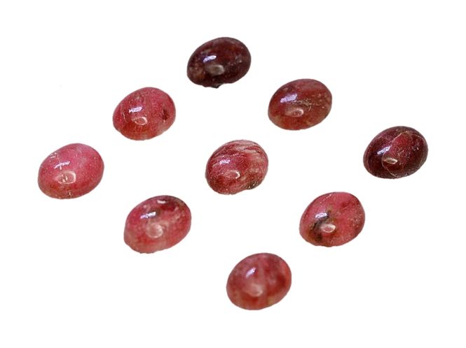 Hovedbilde Cabochon, thulitt, Leksvik, Trøndelag, 6x8 mm