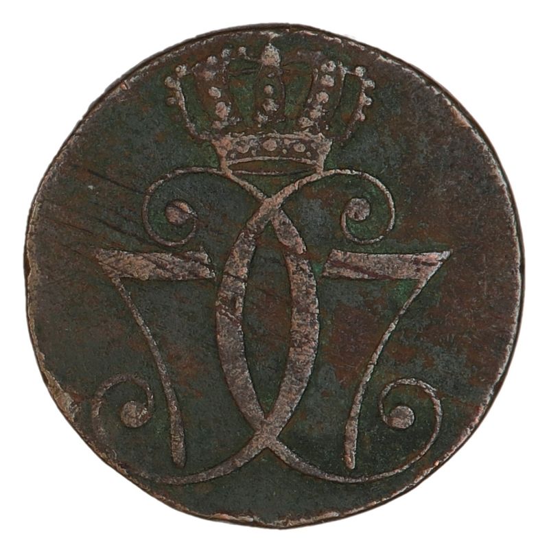 Kongsberg, 1 skilling 1771, brennevinskilllingen