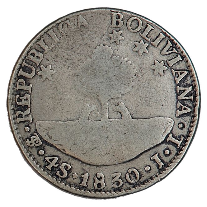Hovedbilde Bolivia, 4 soles 1830