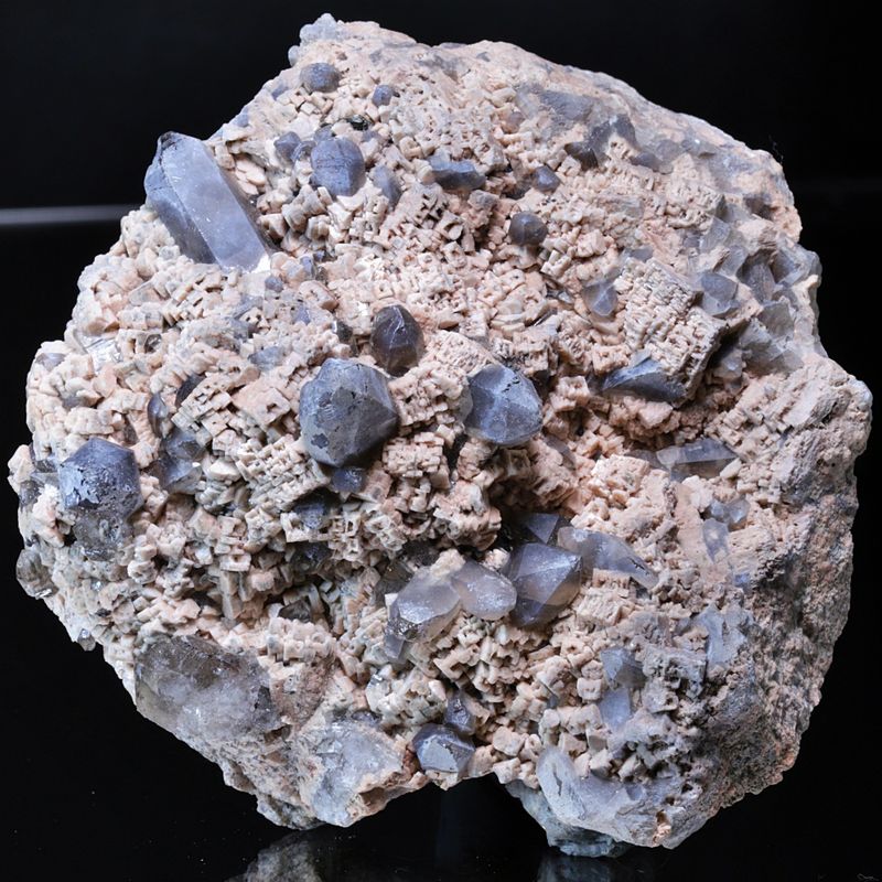 Røykkvarts/smokey quartz/morion med ortoklas, Hurum