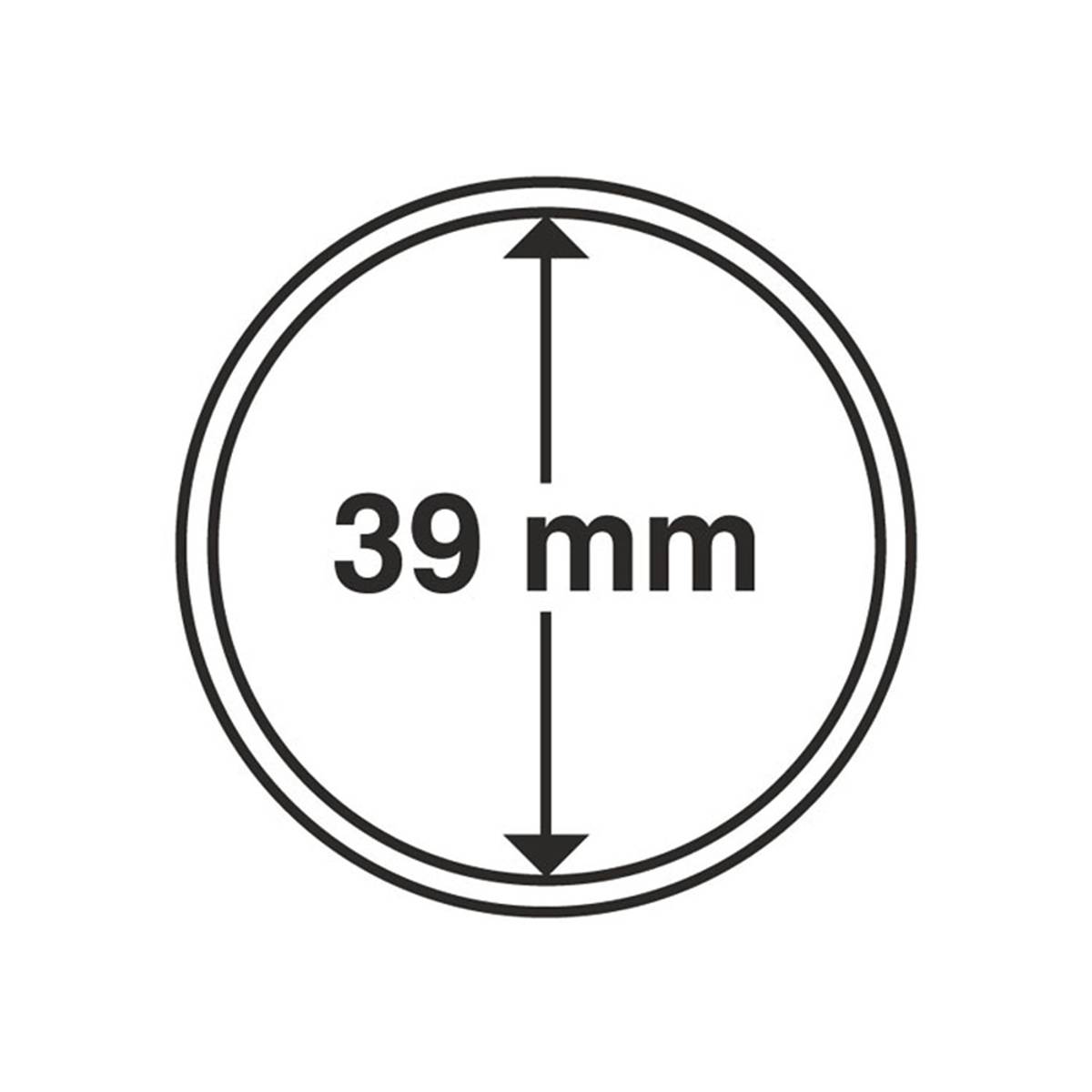 39 mm, myntkapsler, 10 stk