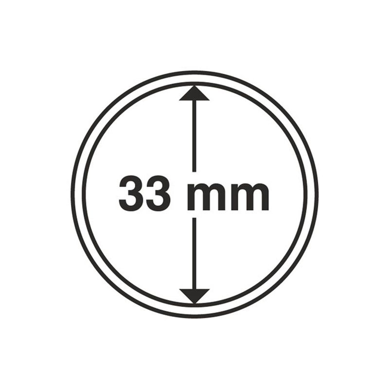 33 mm, myntkapsler, 10 stk
